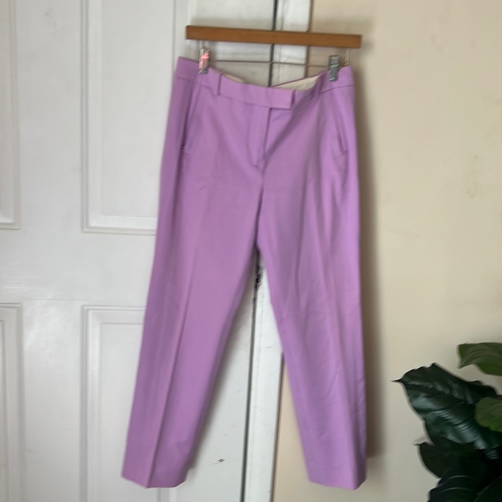 J Crew Maddie Straight Leg Pant Purple Dress Pants Size 12P - Picture 2 of 7